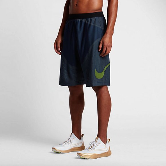 Nike Flyknit Gym Shorts Sz Small🔥New Men's Navy Blue Laser Cut 815553-419 - Picture 1 of 6